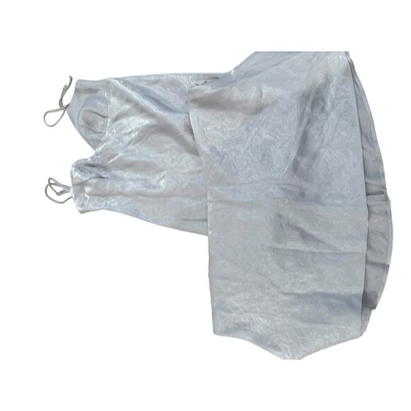 Y2K 90s Prom Iridescent Silver Maxi Slip Dress Fairy Whimsy Goth Med Flowy New - Picture 4 of 8